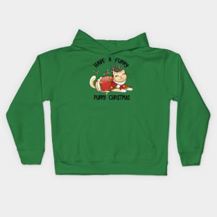 Have a Furry Purry Christmas, Cute Adorable Cat Design for Christmas or Xmas Kids Hoodie